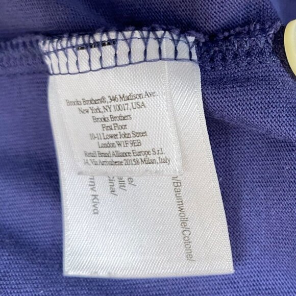 Brooks Brothers Mens Polo Shirt XL 346 Navy Blue Cotton Short Sleeve Classic - Picture 7 of 9